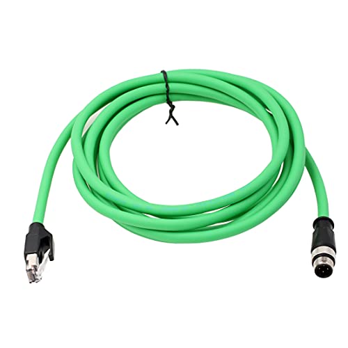 Cable de red Ethernet M12 4 Pin D-Coded RJ45 Cat5e 2m miniatura 4