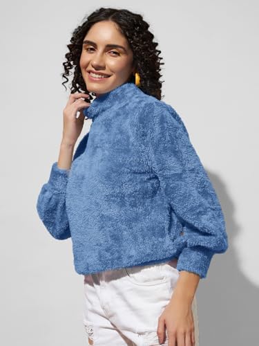 Image of THE DRY STATE Women's Fur Pull Over With High Neck