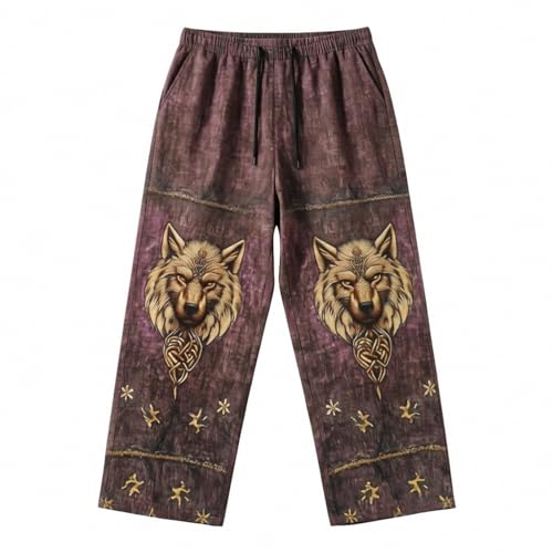 Pantalon ete homme decontracte fluide anti transpiration motif stylé
