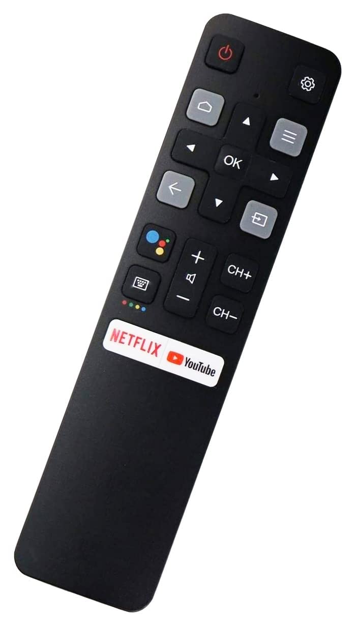 CDL TECH Remote Control (Rc802V Fnr1) Replacement for All TCL Android 4K Uhd Smart Tv Without Voice Command,Black