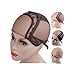 4"X4" U Part Swiss Lace Wig Cap For Making Wigs with Adjustable Straps(Dark Brown L 56cm)