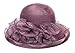 Vintage Organza Bucket Hats for Women Summer Sun Hat Fashion Cloche Bowler Fascinators Dark Purple