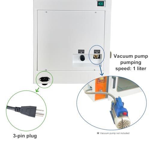 Xcwdtdr 0.9Cubic Feet Vacuum Drying Oven- 12x12x11 Inch Chamber, Temperature Control, RT+10℃-250℃,Vacuum Oven Large Capacity Vacuum Drying Oven for Laboratory And Industrial