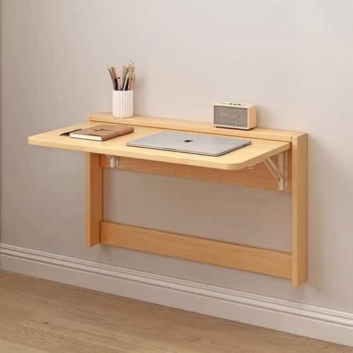 Escritorio de computadora, escritorios para Juegos, Escritorio para Oficina en casa, Banco de Trabajo Plegable de Pared con Soporte de Acero Ajustable: Ahorra Espacio con Mesa abatible para Sala de e