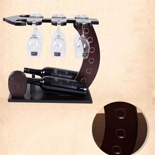Soporte para botellas de vino de madera sólida miniatura 6