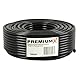 PremiumX 50m Deluxe PRO Koaxial Kabel Schwarz 135dB 5-Fach geschirmt reines Kupfer SAT Antennenkabel 10x F-Stecker