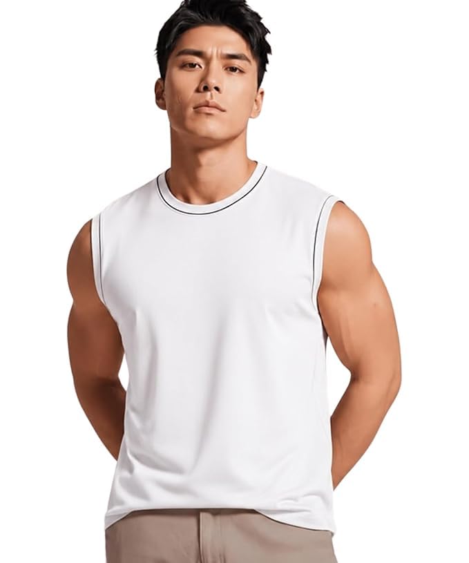 Men's Sleeveless Tank Top, Casual Workout Vest-Shirt, Breathable and Lightweight, for Bodybuilding, Running and Daily Use-picture-42