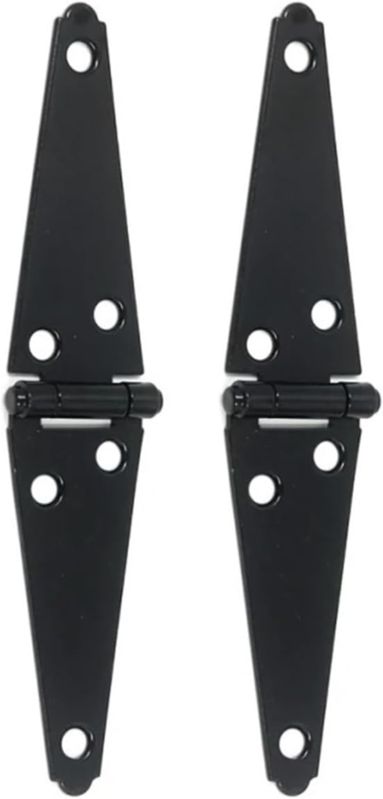 Ball Bearing Door Hinges Heavy Duty Hinges 2pcs Iron Durable Black Hinge Heavy Duty Strap for Furniture and Cabinet Wooden(Length 196mm)