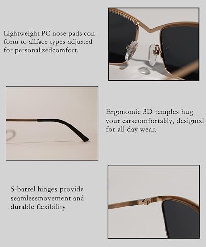 Metal Polarized Sunglasses for Men Women UV 4004