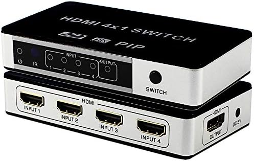 HDMI Switch 4x1 4K@30Hz 4 in 1 Out HDMI Picture in picture 4 port hdmi Switcher Selector Full HD 1080P With Remote Control