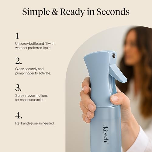 Kitsch Continuous Spray Bottle for Hair – Haze Blue, 150ml - 5