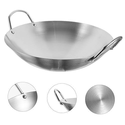 Wok de acero inoxidable para cocinar práctico 32 cm miniatura 3