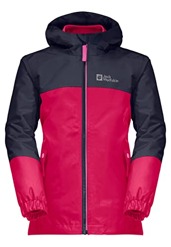 Jack Wolfskin Mädchen Iceland 3in1 G Jacket, Pink Dahlia, 152 EU