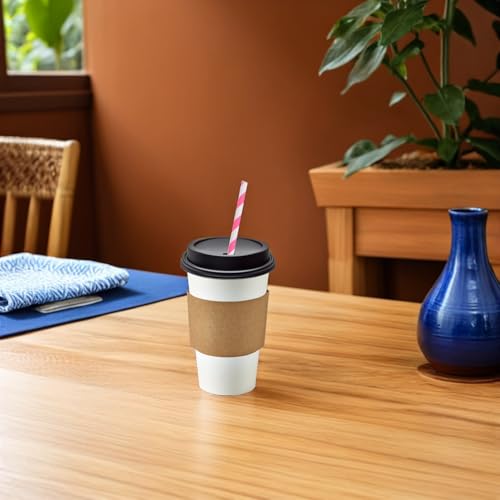 100 pitillos de papel a rayas biodegradables 20 cm miniatura 5