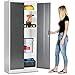 Fedmax Steel Storage Cabinet 71" Tall, Lockable Doors and Adjustable Shelves, (Choose Color) 70.86" Tall x 31.5" W x 15.75" D (White)