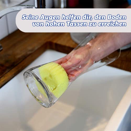 Scrub Daddy Original Spülschwamm, Reinigungsschwamm Smiley Form - Putzschwamm mit Texturveränderung, kratzfreier Schwamm Küche, Scheuerschwamm, Schmutzradierer, spülmaschinenfest - 2er-Pack Gelb