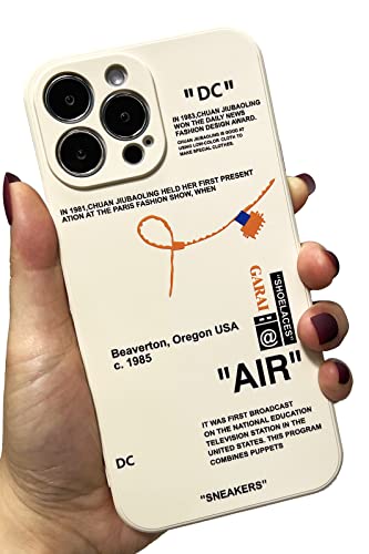 Coque de protection intégrale en silicone blanc avec motif graphique pour iPhone 15 Pro Max