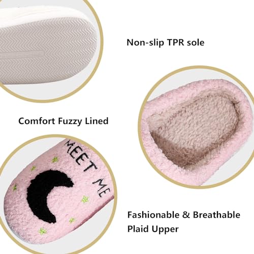 Embroidered Meet Me At Midnight Slipper for Couple Men Women Music Fans Fuzzy Cozy Memory Foam Home House Slippers Indoor Shoes3