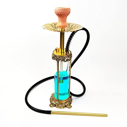 Rteanb Geschnitzte Kupferrahmen-Kuppe-Set mit hellarabischer Hukahn-Bar-Haken-Zubehör-Huka für einen besseren Shisha…