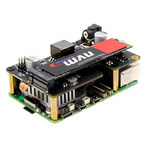 Geekworm X1012 PCIe to M.2 HAT NVMe SSD Shield Support PoE dla Raspberry Pi 5