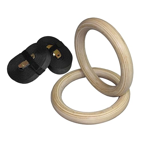 Anillas gimnasticas de madera con correas ajustables 4.5m