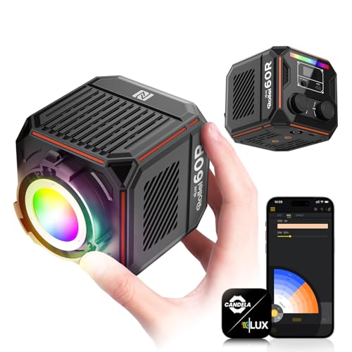 Rollei LUX 60 RGB Led Videoleuchte mit Eingebautem Akku DC/Typ C Aufladung