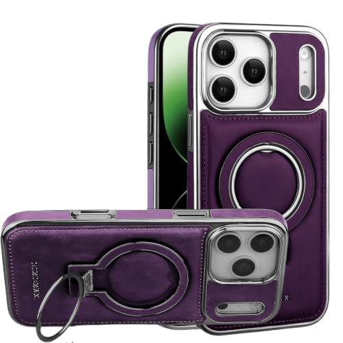 ���[�������O�X�^���h iPhone 18 Pro Max �p ���U�[���P�[�X �w�ʈ�̌^ �X�e�b�`�f�U�C�� MagSafe�Ή� - �`�F���[���b�h | �[�d�[�q�ƃX�s�[�J�[�փA�N�Z�X���₷��, �J�������͂����������`��, ����̎C���ڐG�ɔz��