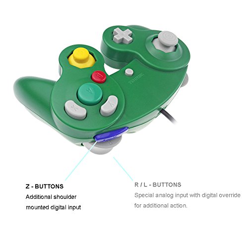 image for Poulep 2 Packs Classic Wired Gamepad Controllers for Wii Game Cube Gam