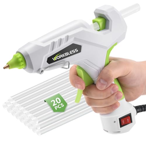 WorkBless WorkBless Hot Glue Gun, Dual Temp Glue Gun 60W/100W, Fast Heating Heavy and Duty Glue Gun with 20PCS Full Size Glue Sticks for Arts, Home Repair, Professional DIY & Industrial Use - Image 8