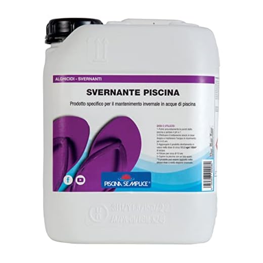Lapi - 5 Kg Svernante Per Piscina Liquido. Permette Il Mantenimeto Corretto Dell'Acqua Durante Il Periodo Di Non Utilizzo. made in Italy