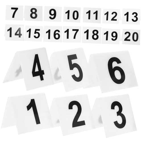 Numéros de table en acrylique recto-verso lisibilité maximale et design pour restaurant
