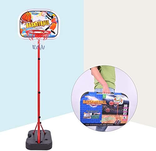 Portzon NBA Mini Basketball Hoop Indoor with Adjustable-Height 67 inch-78.7 inch Shatter Resistant Backboard