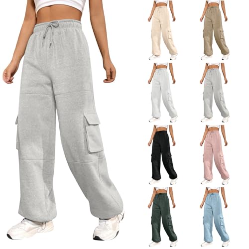 Aazon.co: Lepunuo - Pantalones tipo cargo para ujer, de cintura alta