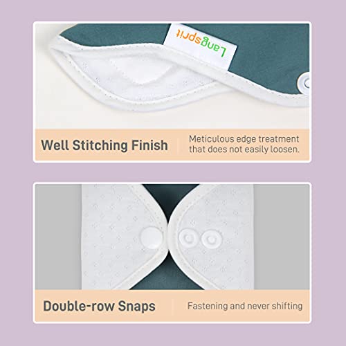 Langsprit-Reusable-Sanitary-Pads-for-Women-Feminine-Pads-for-Women-Regular-Absorbency-Cotton-Washable-Cloth-Menstrual-Pads-6pcs-Set-with-Mini-Wet-Bag-Leakfree-and-Periods-Medium