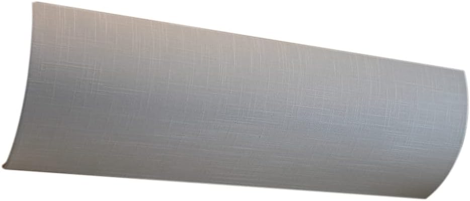 Moderne Vanity Light Cover Conversion Kit, 32"W White Textured Fabric Shade - DIY Upgrades Hollywood Lights (No Wiring)