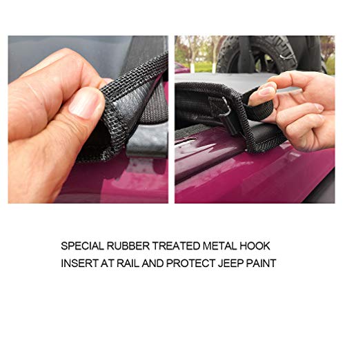 Image of Tonneau Cover for Jeep Wrangler Back Trunk Cargo Cover JK 2-Door, Black