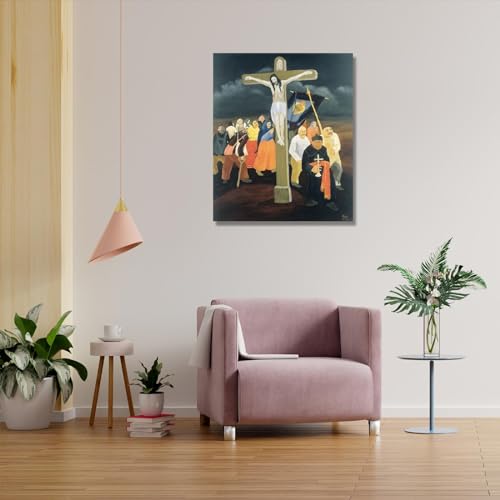 Célèbre impression sur toile Ivan Generalic chef-d'œuvre primitivisme cadre
