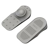 QYESWHSR Door stoppers, 2 Pack Security Door Stoppers for Bottom of Door, Rubber Door Stopper with Bottom Suction Cup Door Wedge Stopper, Heavy Duty Floor Door Stop Non-Scratching for Home Office Gray
