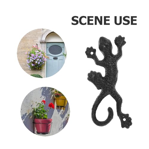 Crochets muraux en fonte de gecko support plantes et serviette extérieur - 4