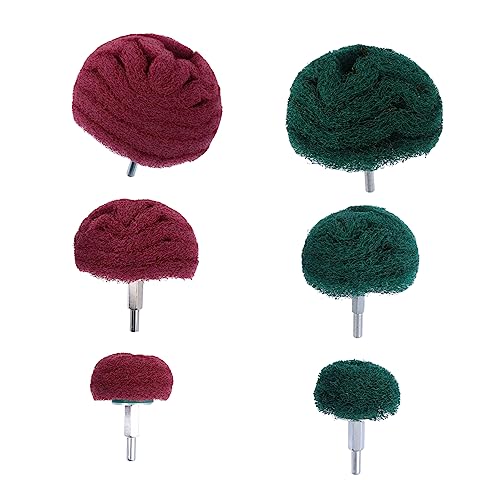 Cabilock 6pcs Polishing Wheels Sanding Heads for Surface Cleaning Deburring and Polishing Buffing Tools for Fine Detail Work