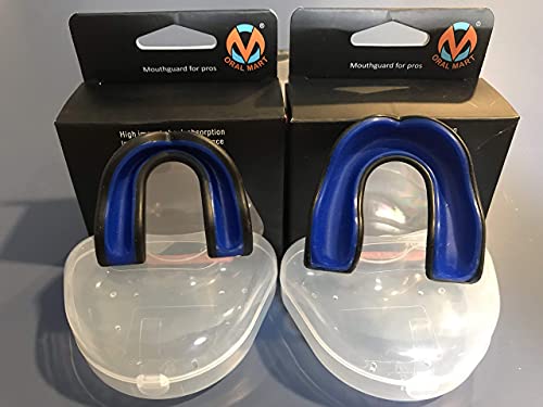 Oral Mart Black/Blue Adult Mouth Guard - Adult Sports Mouth Guard for Karate, Boxing, Sparring, Football, Field Hockey, BJJ, Muay Thai,Soccer, Rugby, Martial Arts - Thumbnail 7