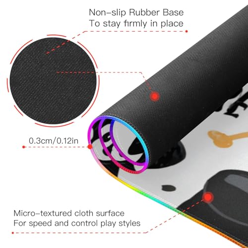 Tapis de souris de jeu lavable imprimé chiens mignons format XXL