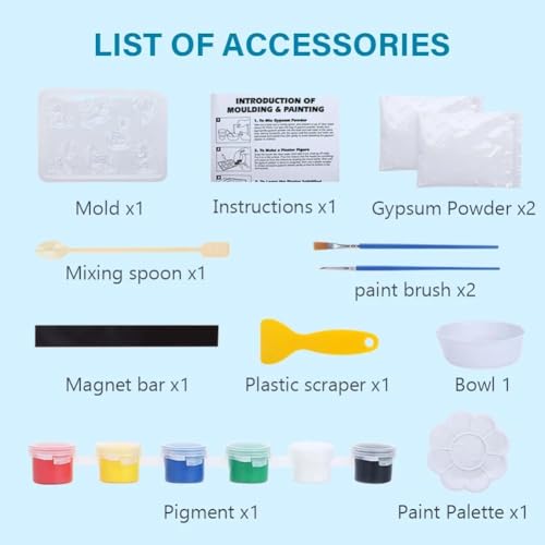 Image of WISHKEY Space Theme Mold and Paint Kit for Kids, DIY Fridge Magnets Painting Kit, Plaster Painting Art & Craft Set, Fun Craft Activity for Boys and Girls, 6+ Years (Multicolor, Pack of 1)