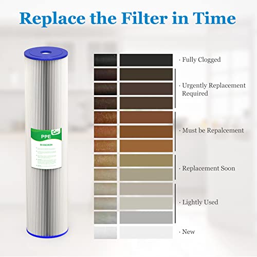 VEGEBE 20 Micron 20-Inch Whole House Water Filter Cartridge, 6 Pack by Vegebe - Used condition - Image 6
