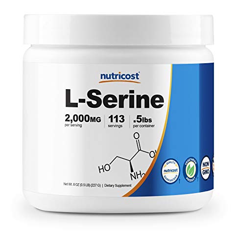 Nutricost L-Serine Powder, 113 Servings (.5LB) - 2,000 MG Per Serving - Non-GMO, Gluten Free