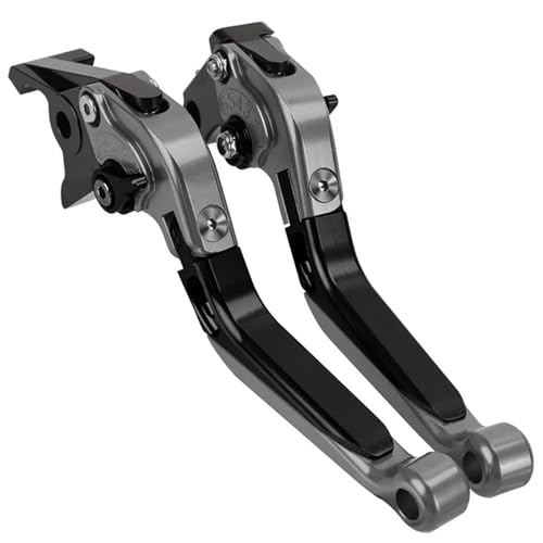 YUQUDGELKY Für Yamaha MT-03 MT03 2016–2024 Motorrad-Brems- Und Kupplungshebel Ausziehbar Klappbar Verstellbar(Titanschwarz)
