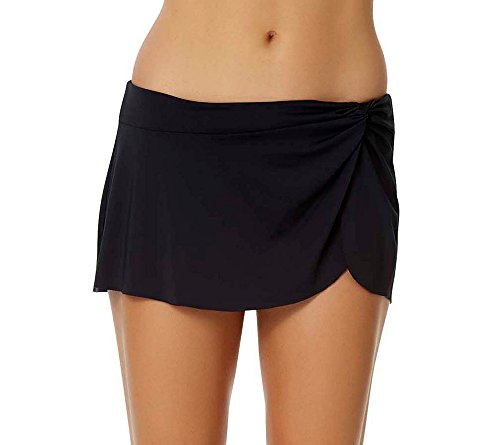 Anne Cole Women's Live in Color Solid Sarong Swim Skirt Swimsuit Bikini Bottom