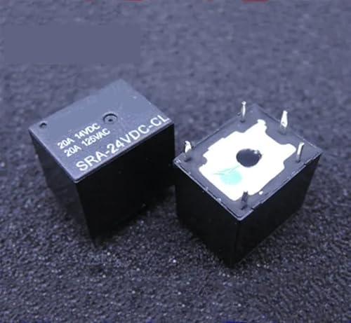 Relés de potencia SRA-24VDC-CL de 20A y 5 pines para control de circuitos de automoción T74