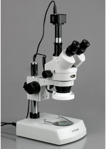 Miniatura 3 de AmScope SM-2TZ-LED Professional trinocular zoom microscopio, WH10X Oculares estéreo, 3,5x -90X Zoom de Ampliación, 0.7x -4.5X lente, iluminación