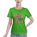 HAHAXY Damen T-Shirt "All We Need is Love for Print", Rundhalsausschnitt, Baumwolle, kurzärmelig, zum Geburtstag, grün, M